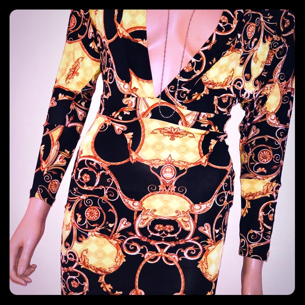 GoodTime plunge mini dress